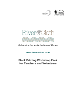Block Printing Workshop Pack for Teachers and Volunteers