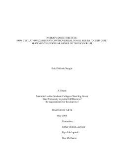 Nobody Does It Better - OhioLINK Electronic Theses and