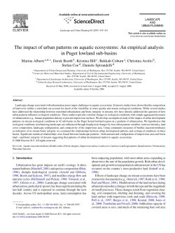 The impact of urban patterns on aquatic ecosystems: An empirical
