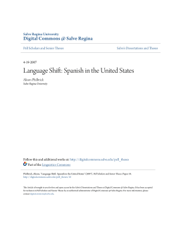 Language Shift: Spanish in the United States