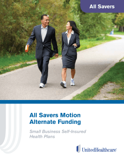 All Savers Motion Alternate Funding