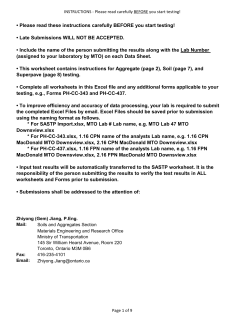2016 MTO Proficiency Testing Instructions