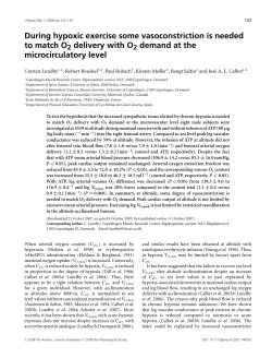 During hypoxic exercise some vasoconstriction is needed to match