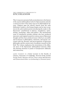 The Cambridge companion to epicureanism