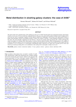 Metal distribution in sloshing galaxy clusters: the case of A496⋆