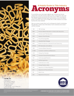 Title Industry Acronyms