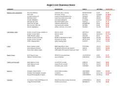 Angie`s List Clearance Items