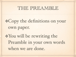 Preamble Vocabulary PDF