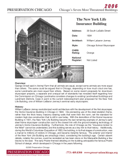 PRESERVATION CHICAGO The New York Life Insurance Building