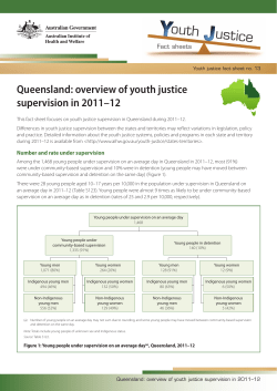 Queensland: overview of youth justice supervision in 2011&ndash;12 (full