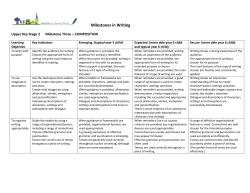 Milestones in Writing - parklane.cambs.sch.uk