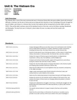 Unit 6: The Vietnam Era