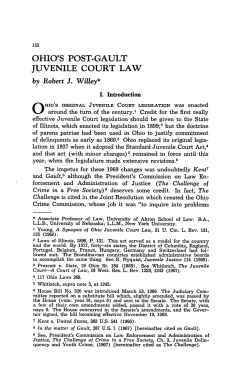 Ohio`s Post-Gault Juvenile Court Law
