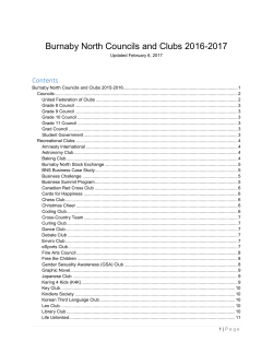 Clubs List - Burnaby North Secondary School