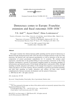 Democracy comes to Europe