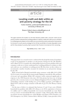 Locating credit and debt within an anti-poverty