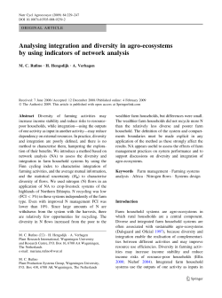 Analysing integration and diversity in agro