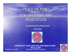 PEACE OF MIND - Shamsher Prakash Foundation