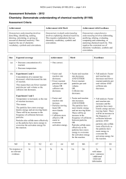 NCEA Level 2 Chemistry (91166) 2012