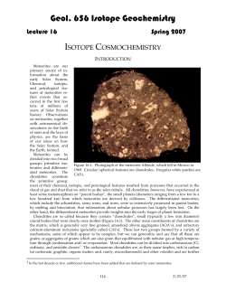 Geol. 656 Isotope Geochemistry