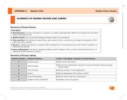 elements of drama review and cubing