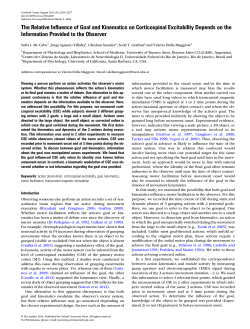 The Relative Influence of Goal and Kinematics on