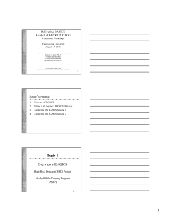 2 Delivering BASICS e-CHUG Slide Handout