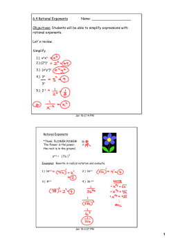 6.4 Rational Exponents Name