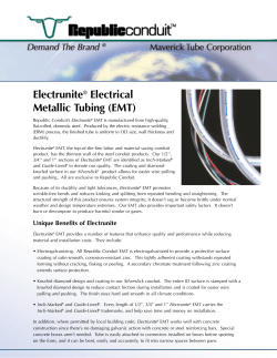 Electrunite&reg; Electrical Metallic Tubing (EMT)