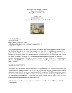 2014 Fall - Department of History