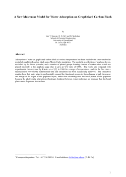 A New Molecular Model for Water Adsorption on