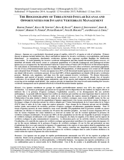 the biogeography of threatened insular iguanas and