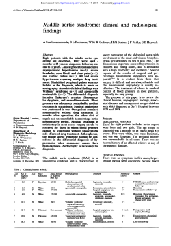 Middle aortic syndrome: clinical and radiological