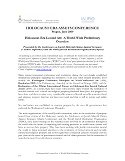holocaust era assets conference