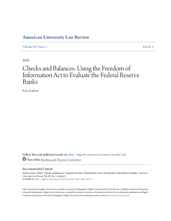 Checks and Balances: Using the Freedom of Information Act to