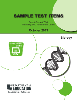 sample test items - Louisiana Believes