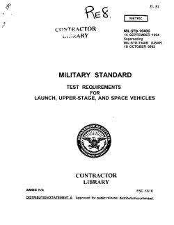 Test Requirements for Launch, Upper-stage, and