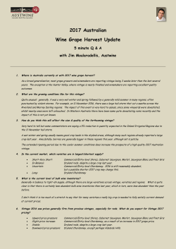 2017 Australian Wine Grape Harvest Update