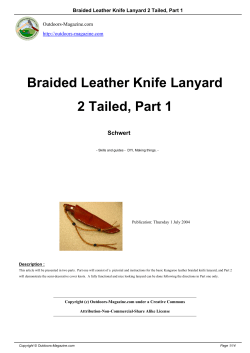 Braided Leather Knife Lanyard 2 Tailed, Part 1