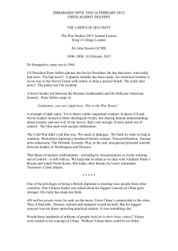 the limits of security - King`s College London
