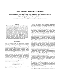 Sense Sentiment Similarity: An Analysis