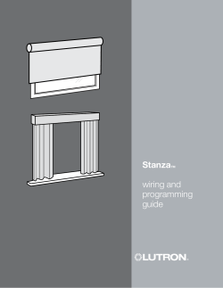StanzaTM wiring and programming guide