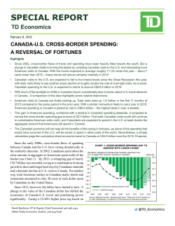 Canada-U.S. Cross-Border Spending: A Reversal of