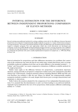 Interval estimation for the difference between
