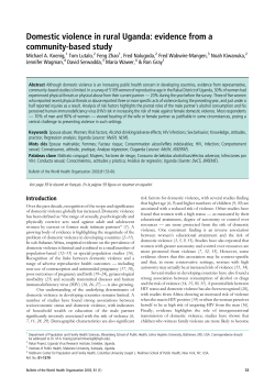 Domestic violence in rural Uganda
