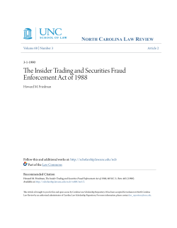 The Insider Trading and Securities Fraud Enforcement Act of 1988