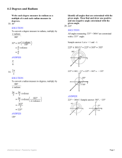 4-2 Degrees and Radians