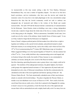 Holocaust and Heroism Day