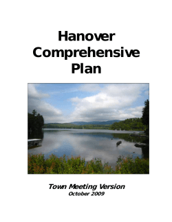 Comprehensive Plan - Town of Hanover, Maine