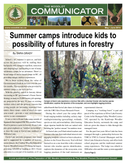 May &ndash; Jun 2014 - Federation of BC Woodlot Associations